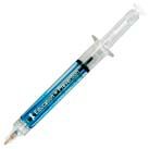 Heath Care & Beauty - Promos4sale.com - Promotional Products, Promotional Items - Syringe ball point pen. Liquid filled, click action pen.